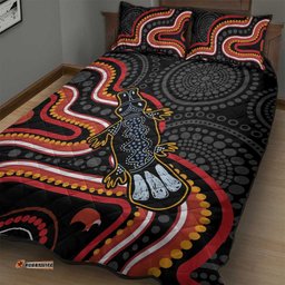 Indigenous Platypus Australia Quilt Bed Set Australian Aboriginal Art Proud LT14