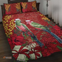 Merry Chrissie Australia King Parrots Quilt Bed Set Aboriginal Art LT7