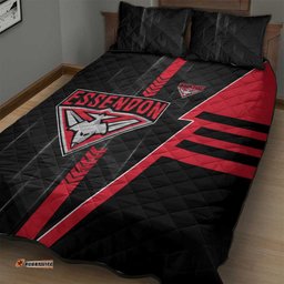 Essendon Bombers Quilt Bed Set Modern Geometric Sports Graphic Style TS04