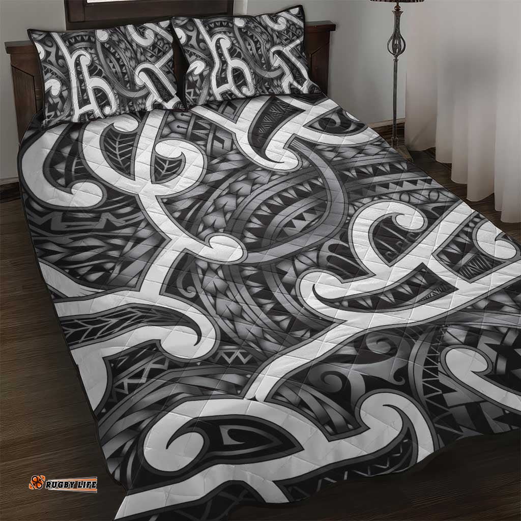 Aotearoa Maori Kowhaiwhai Quilt Bed Set Kiwikiwi Puhoro and Patiki LT9