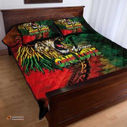 Aotearoa One Love Quilt Bed Set Reggae Lion with Kakahu Huruhuru LT03
