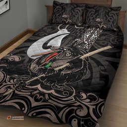 Aotearoa Hei Matau Quilt Bed Set Haka Kiwi Mix Maori Mangopare LT14