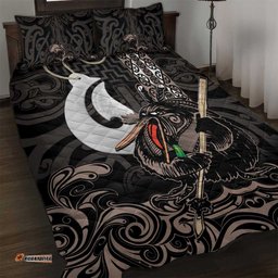 Aotearoa Hei Matau Quilt Bed Set Haka Kiwi Mix Maori Mangopare LT14