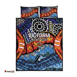 Australia Victoria State Quilt Bed Set Peace and Prosperity LT9