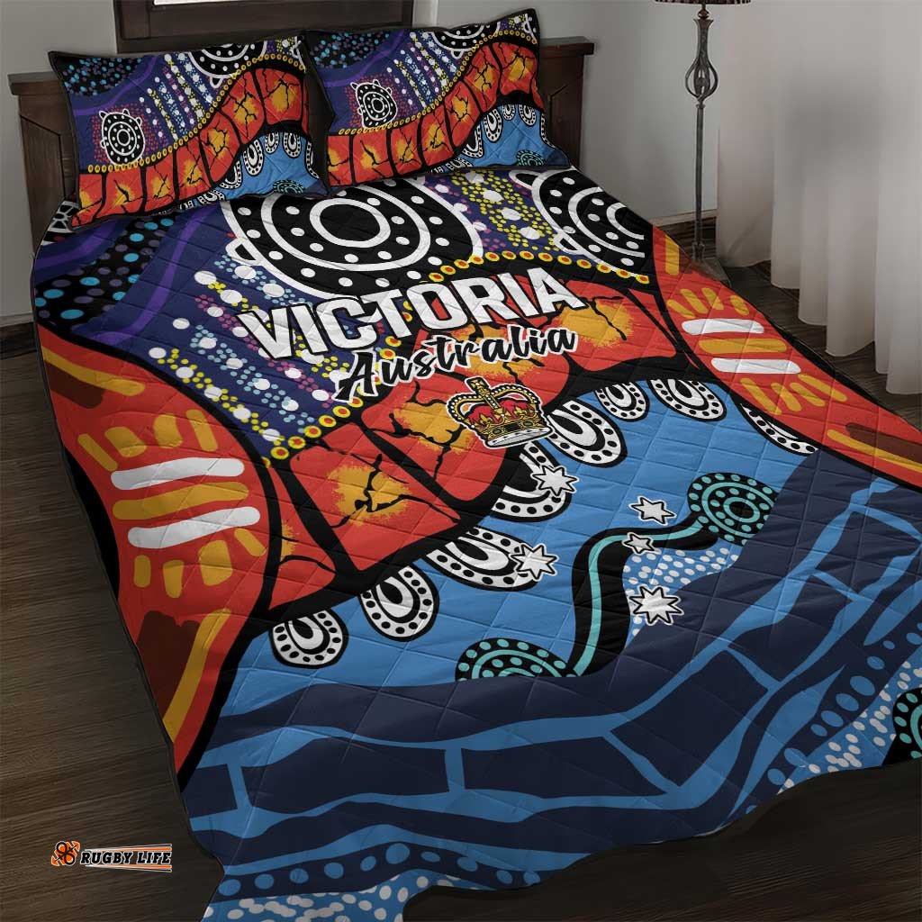 Australia Victoria State Quilt Bed Set Peace and Prosperity LT9