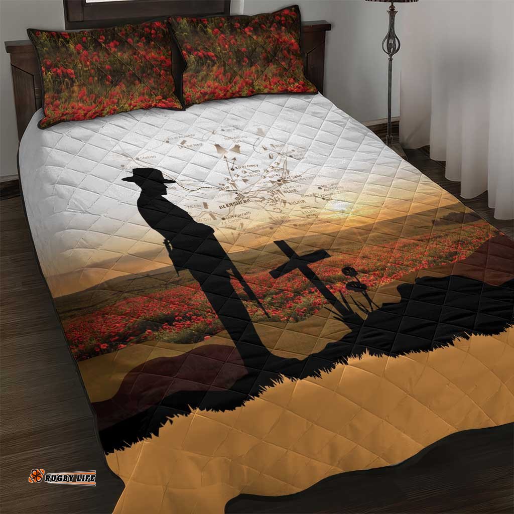 Australia And New Zealand ANZAC Day Quilt Bed Set Battle Of Beersheba LT05