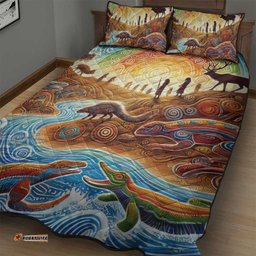 Aboriginal Dreamtime Animals Stories Quilt Bed Set LT9