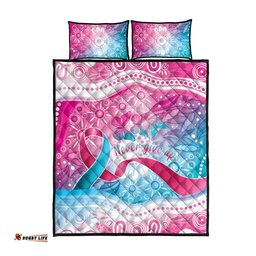 Australia Hereditary Cancer Awareness Quilt Bed Set Never Give Up LT05