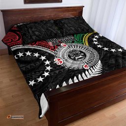 Aotearoa and Cook Islands Mo Te Tiriti Quilt Bed Set New Zealand Honour The Treaty Ake!Ake!Ake! LT9