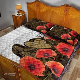 Australia ANZAC Day Quilt Bed Set Boots And Slouch Hat Lest We Forget LT14