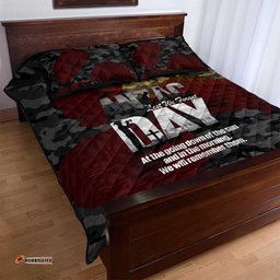 Australia ANZAC Day Quilt Bed Set We Will Remember Them Poppy Camouflage LT14