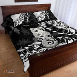 Aotearoa Manaia NZ Maori Silver Fern Quilt Bed Set LT14
