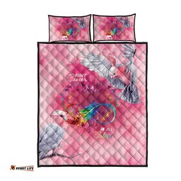 Australia Fight Cancer In All Colors Quilt Bed Set Galah Pink Tie Dye LT7