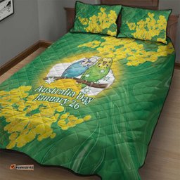 Budgerigar Australia Day Quilt Bed Set Proud To Be An Aussie Opal National Color LT14