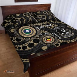 Collingwood NAIDOC Week 2026 Personalised Quilt Bed Set 50 Years of Deadly Aboriginal Art LT14