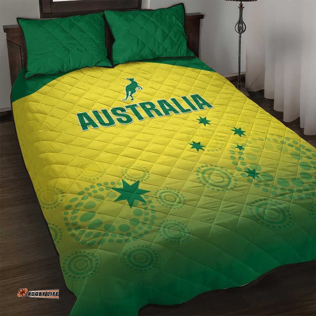 Australia Cricket Quilt Bed Set Go Champions Aussies LT05