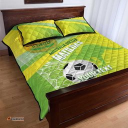Custom Australia Soccer 2026 Quilt Bed Set Come On Matildas LT14