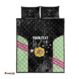 Custom Australia Matildas 2026 Quilt Bed Set Come On Aussie Grunge Style LT14