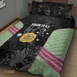 Custom Australia Matildas 2026 Quilt Bed Set Come On Aussie Grunge Style LT14