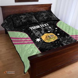Custom Australia Matildas 2026 Quilt Bed Set Come On Aussie Grunge Style LT14