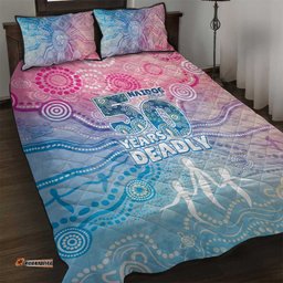 Australia NAIDOC Week 2026 50 Years Deadly Quilt Bed Set Celestial Glows LT7