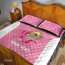 Custom Bowls Australia Breast Cancer Quilt Bed Set Pink Ribbon Aussie Map With Kangaroo Emu LT14