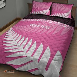 Custom New Zealand Aotearoa Cricket Quilt Bed Set Go White Silver Fern LT14