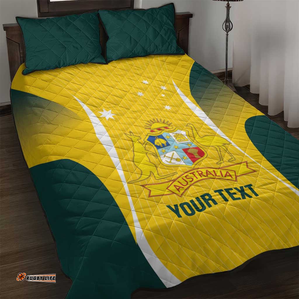 Custom Australia Cricket Quilt Bed Set Go Champions Aussie LT14