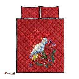 Merry Cocka-mas Quilt Bed Set Australia Christmas Red Art LT9