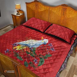 Merry Cocka-mas Quilt Bed Set Australia Christmas Red Art LT9