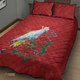 Merry Cocka-mas Quilt Bed Set Australia Christmas Red Art LT9