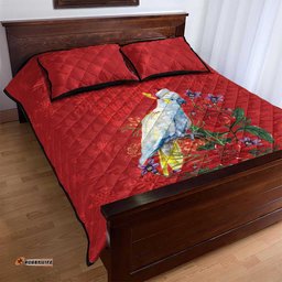 Merry Cocka-mas Quilt Bed Set Australia Christmas Red Art LT9