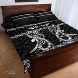 Kia Ora New Zealand Quilt Bed Set Maori Language Week Pango Taniko Motif LT14