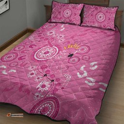 Pink Ribbon Australia Quilt Bed Set Breast Cancer Awareness Aboriginal Cacatua leadbeateri LT14
