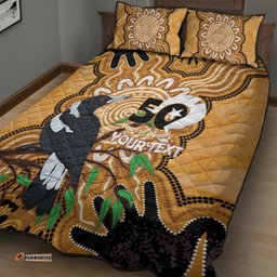 Personalised Australia Magpie NAIDOC Week 2026 Quilt Bed Set 50 Years of Deadly Aboriginal Art LT14