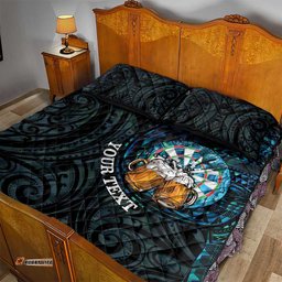 Personalized New Zealand Darts Beer Quilt Bed Set Paua Shell Aotearoa Maori Tattoo LT14