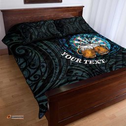 Personalized New Zealand Darts Beer Quilt Bed Set Paua Shell Aotearoa Maori Tattoo LT14