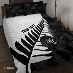 New Zealand Lawn Bowls Custom Quilt Bed Set Aotearoa Silver Fern LT14