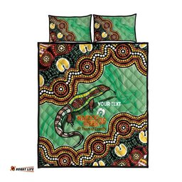 Personalised Australia Goanna NAIDOC Week 2026 Quilt Bed Set 50 Years of Deadly Aboriginal Art LT14