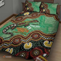 Personalised Australia Goanna NAIDOC Week 2026 Quilt Bed Set 50 Years of Deadly Aboriginal Art LT14