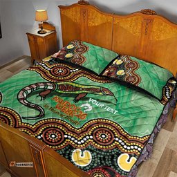 Personalised Australia Goanna NAIDOC Week 2026 Quilt Bed Set 50 Years of Deadly Aboriginal Art LT14