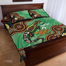Personalised Australia Goanna NAIDOC Week 2026 Quilt Bed Set 50 Years of Deadly Aboriginal Art LT14