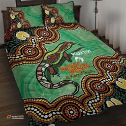 Personalised Australia Goanna NAIDOC Week 2026 Quilt Bed Set 50 Years of Deadly Aboriginal Art LT14