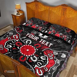 Personalized St Kilda Saints Quilt Bed Set Aboriginal Dot Painting Graffiti Style TS04