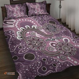 Personalised NAIDOC Week 50 Years Deadly Always Quilt Bed Set Pink Aboriginal Artwork Dot Painting LT9