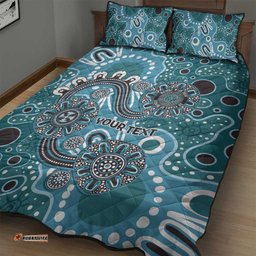 Personalised NAIDOC Week 50 Years Deadly Always Quilt Bed Set Teal Aboriginal Artwork Dot Painting LT9