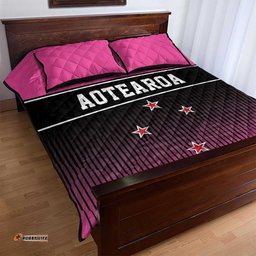 New Zealand Women Cricket Quilt Bed Set Pink Simple Style LT05