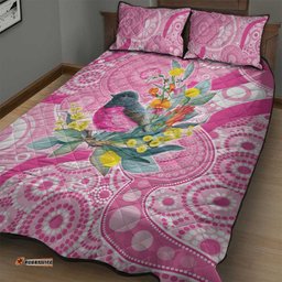 Pink Robin Aboriginal Inspired Quilt Bed Set LT9