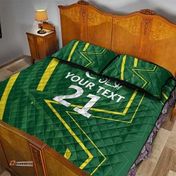 Pakistan Cricket Custom Quilt Bed Set Shaheen Falcon Go Champions LT9