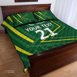 Pakistan Cricket Custom Quilt Bed Set Shaheen Falcon Go Champions LT9